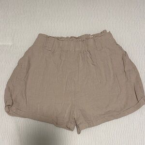 High Waist Women's Tan Shorts